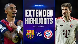 Barcelona vs Bayern Extended Highlights  UCL League Phase MD 3  CBS Sports Golazo [upl. by Merchant]