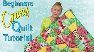 Beginners Crazy Quilt Tutorial  The Sewing Room Channel [upl. by Omor]