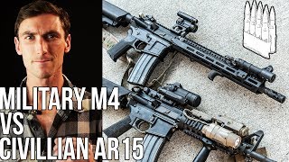 Military M4 vs High End Civilian AR15 [upl. by Maag]