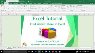 Calculating Market Share in Excel [upl. by Gelb]