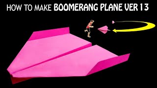 Cómo Hacer un Avión de Papel BOOMERANG ver 13  avião bumerangue [upl. by Suitangi]