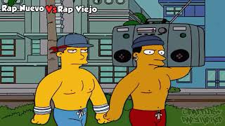 Rap Nuevo Vs Rap Viejo  Rap New Vs Rap Old Los Simpsons [upl. by Amsirahc]