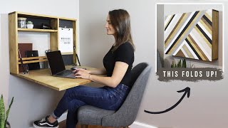 How To Build A Fold Down Wall Desk  DIY Murphy Desk [upl. by Haydon]