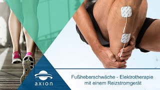 Fußheberschwäche behandeln mit TENS Reizstromtherapie  axion [upl. by Oynotna995]