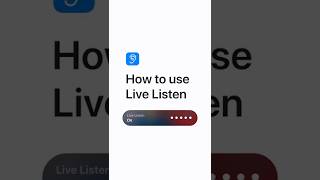 How to use Live Listen — Apple Support [upl. by Analrahc]