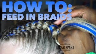 Feed In Braids on Straight Hair [upl. by Airolg]