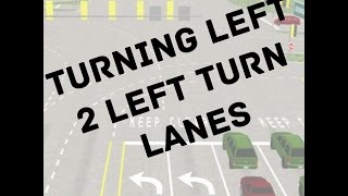 How to TURN LEFT at an INTERSECTION 2 left turn lanes  Toronto Drivers [upl. by Akimik]