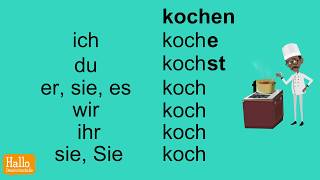 Deutsch lernen A1  Verben im Präsens konjugieren [upl. by Magdalena]