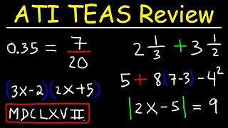 ATI TEAS Test Math Review  Study Guide [upl. by Aiduan]