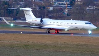 Gulfstream G650ER GDSMR TakeOff at Bern [upl. by Eissirc588]