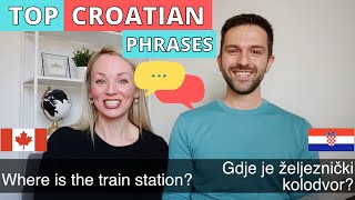 LEARN CROATIAN 50 Common Travel Phrases for Beginners [upl. by Ybreh]