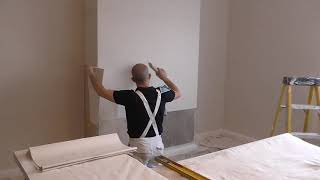 How To Hang Lining Paper On A Chimney Breast [upl. by Anilorac]