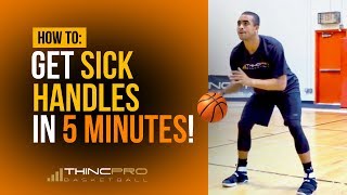 How to  Get SICK HANDLES in ONLY 5 Minutes a Day Pro Basketball Dribbling  Ball Handling Drills [upl. by Coridon]