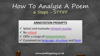 How To Analyse A Poem [upl. by Ydnal]