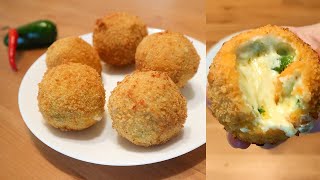 CHEESY JALAPENO BALLS  Cheese Balls Recipe  Spicy Cheese Bites  How To Make Jalapeno Cheese Balls [upl. by Kenlay]