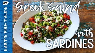 Easy Greek SARDINE salad  Bart van Olphen [upl. by Ainoval]