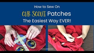 Easy Way to Sew on Cub Scout Patches [upl. by Ibmab594]