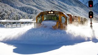 Most Awesome Trains Moving Through Snow Compilation [upl. by Lindley]