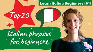 0 Learn Italian Beginners A1 Top 20 Italian phrases for beginners [upl. by Webb429]