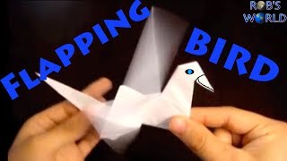 How to Make an Origami Flapping Bird  Robs World [upl. by Ocisnarf]