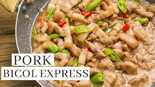 How To Cook Pork Bicol Express  Pinoy Recipe [upl. by Kylila]