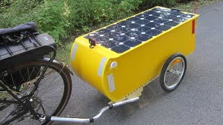 Solar electric bicycle touring trailer for luxury camping [upl. by Areval220]