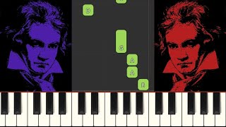 Beethoven  Ode To Joy  Super Easy Piano Tutorial [upl. by Alor544]