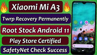 Mi A3 Twrp Recovery Flashed Stock Android 11 Root [upl. by Yahsat876]