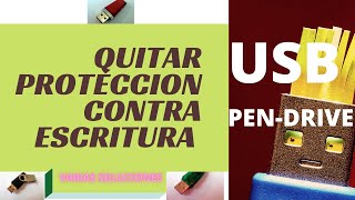 USB 🔌 Quitar Protección Contra ESCRITURA [upl. by Enomas708]