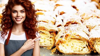 AUTHENTIC Hungarian Cheese Strudel Recipe HOW to Make Cheese Strudel [upl. by Tadd]