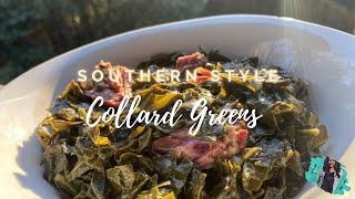 EASY SOUTHERN STYLE COLLARD GREENS  BEGINNER FRIENDLY RECIPE [upl. by Erlewine]