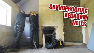 Soundproofing the bedroom walls  directtowall method Renovation Part 15 [upl. by Jordana]