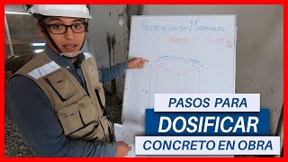 CÓMO REALIZAR LA DOSIFICACIÓN EN OBRA  PASO A PASO [upl. by Nedap]