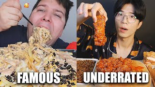 FAMOUS VS UNDERRATED MUKBANGERS compilation [upl. by Nalyad]