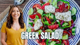 Easy Traditional Greek Salad Recipe [upl. by Notreb]