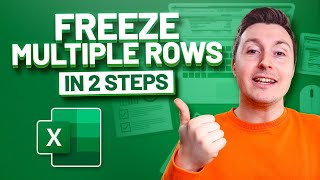 HOW TO FREEZE MULTIPLE ROWS AND COLUMNS EASY 2STEP METHOD [upl. by Eppillihp]