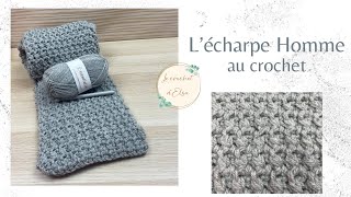 Comment réaliser une écharpe pour homme au crochet [upl. by Slin]