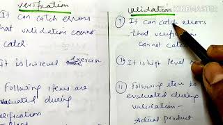 Difference between verification and validationlecture47SE [upl. by Garett]