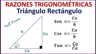 RAZONES TRIGONOMÉTRICAS en triángulos rectángulos  Características y ejemplos [upl. by Friedland]