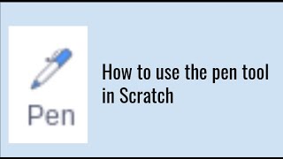 How to use the pen tool in scratch [upl. by Lesly]