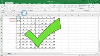 Office 2016  Excel  tabliczka mnożenia [upl. by Melda]