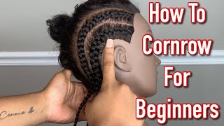 How To Cornrow Braids To Scalp  Beginner Friendly  Cornrow Tutorial [upl. by Lifton]