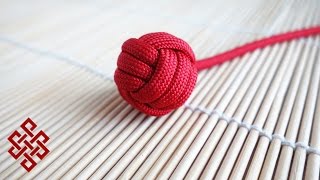 How to Make a Monkeys Fist with No Marble  Ball Bearing Tutorial [upl. by Byrann]