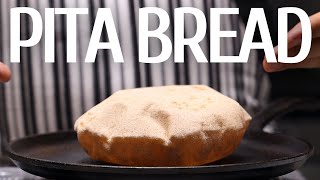 Easy Pita Bread Recipe  PERFECT PUFF GUARANTEED [upl. by Romalda]