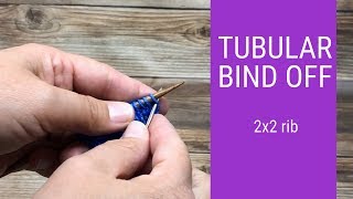 How to Knit the Tubular Bind Off for 2x2 ribbing [upl. by Cahra955]