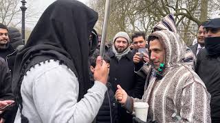 You cant Bring shahada Flag at speakers Corner is not the Place br shamsi confronts Muslim brother [upl. by Ecirtac]