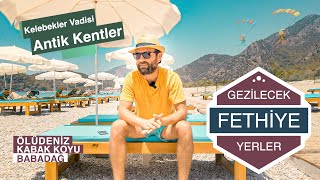 Fethiyede Gezilecek Yerler  OÌˆluÌˆdeniz Kabak Koyu BabadagÌ† Kelebekler Vadisi Antik Kentler [upl. by Atinele]