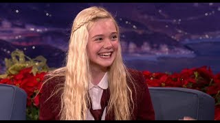 Elle Fanning Interview Part 01  Conan on TBS [upl. by Homovec]