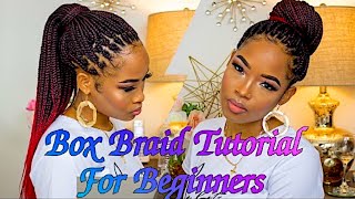 Easy DIY Box Braids TUTORIAL For Beginners  Karrill DaDiva [upl. by Lebanna793]