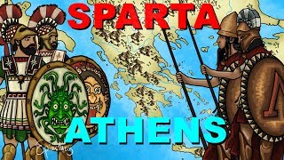 Athens vs Sparta Peloponnesian War explained in 6 minutes [upl. by Waterman]